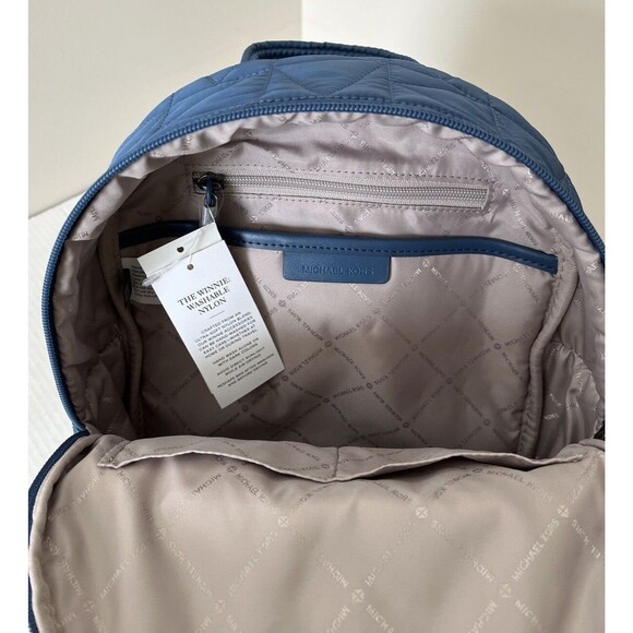New Michael Kors Winnie Medium Backpack Quilted Nylon Dark Chambray - Picture 5 of 6